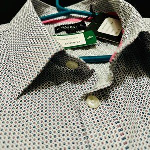 J. Maverick New York -Mens Botton Up Dress Shirt ` Short Sleeve `size XL NWT